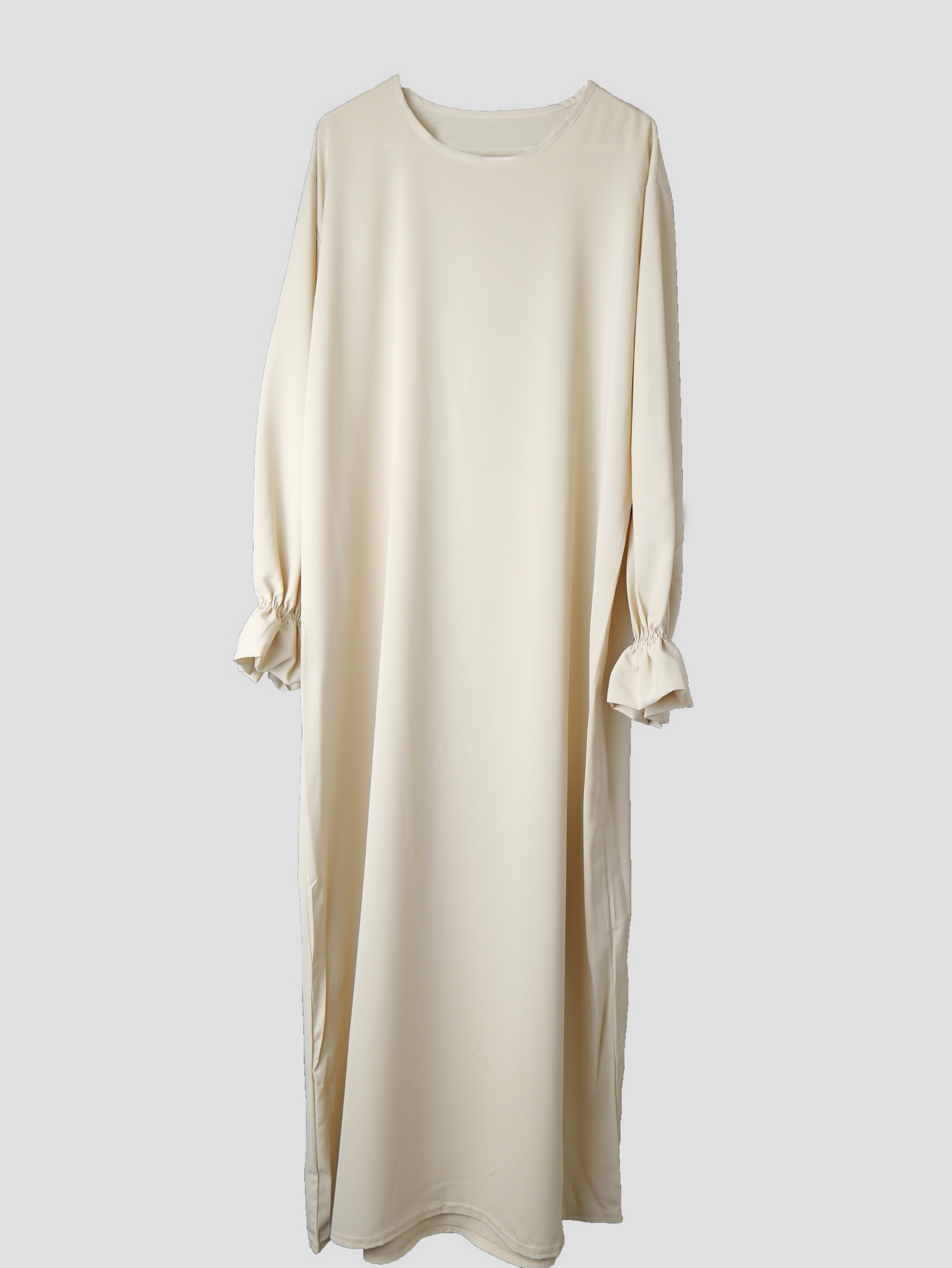 Frauen Abaya mit Rüschenärmeln in Creme