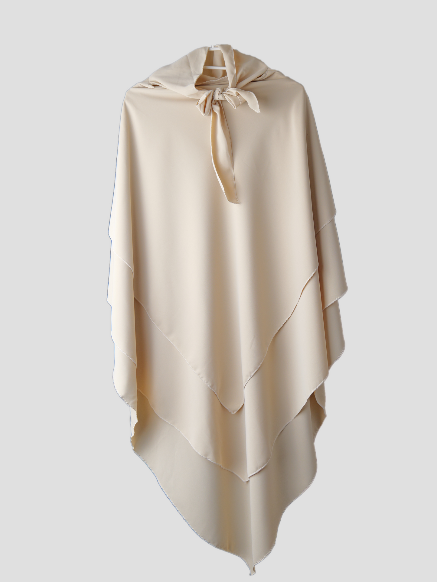 Khimar zweilagig in Creme