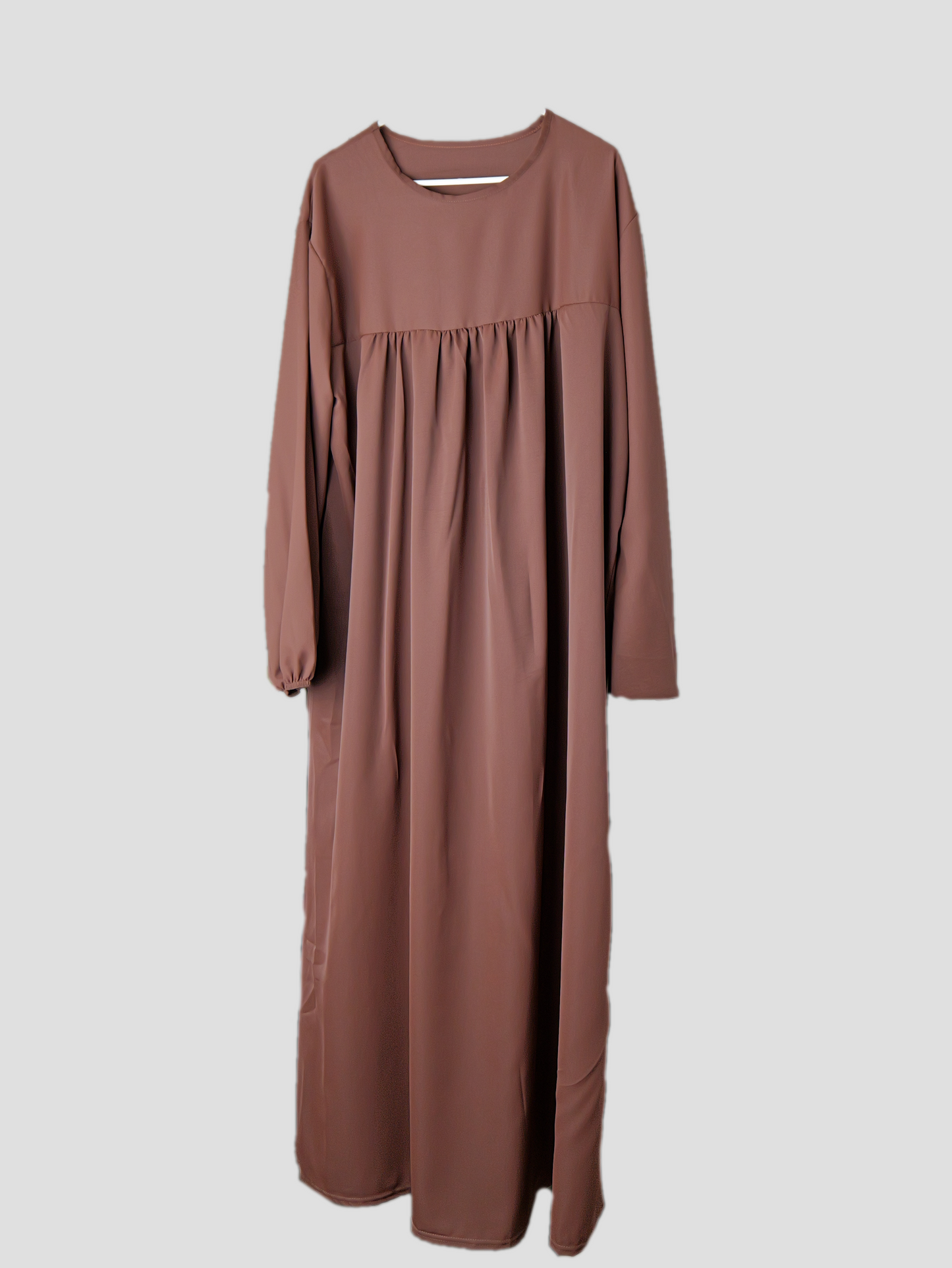 Frauen Abaya mit Ballonärmeln in Braun