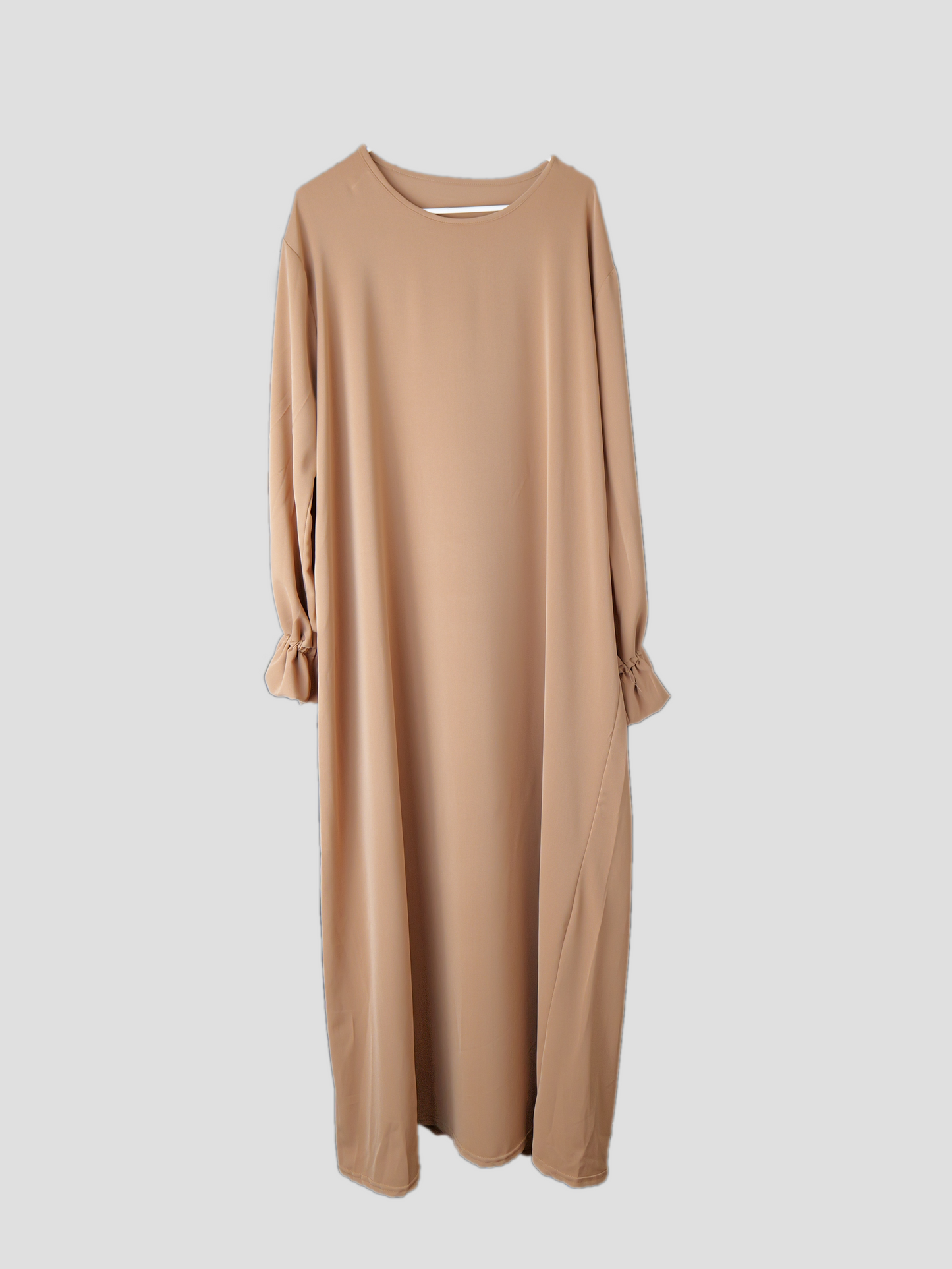 Frauen Abaya mit Rüschenärmeln in Braun
