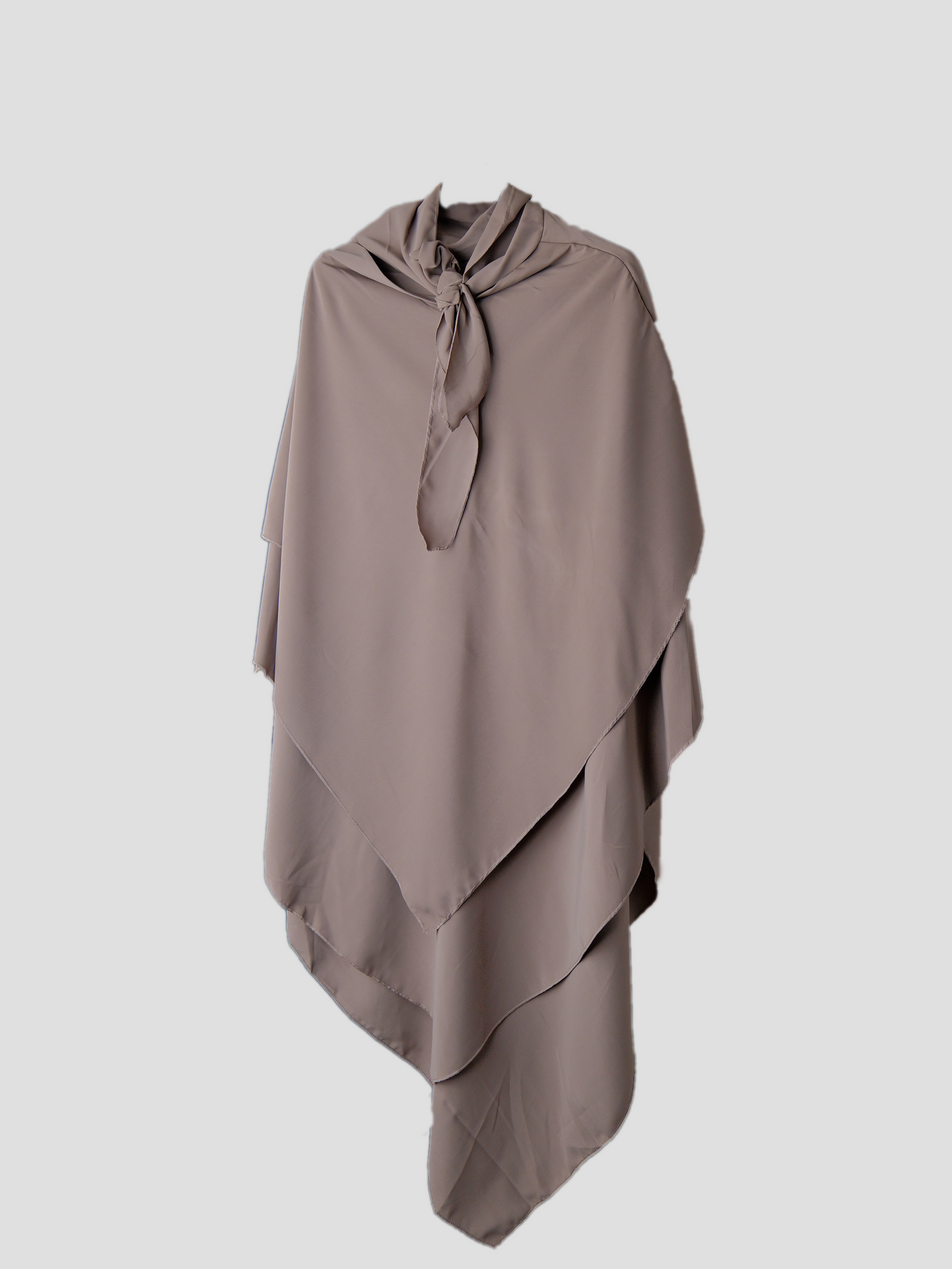 Khimar zweilagig in Taupe