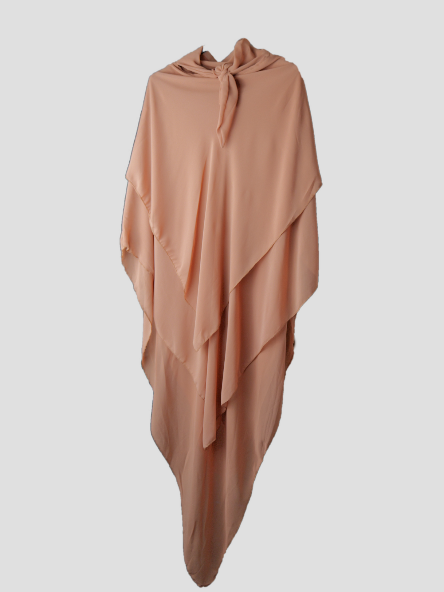 Khimar dreilagig in Hellbraun