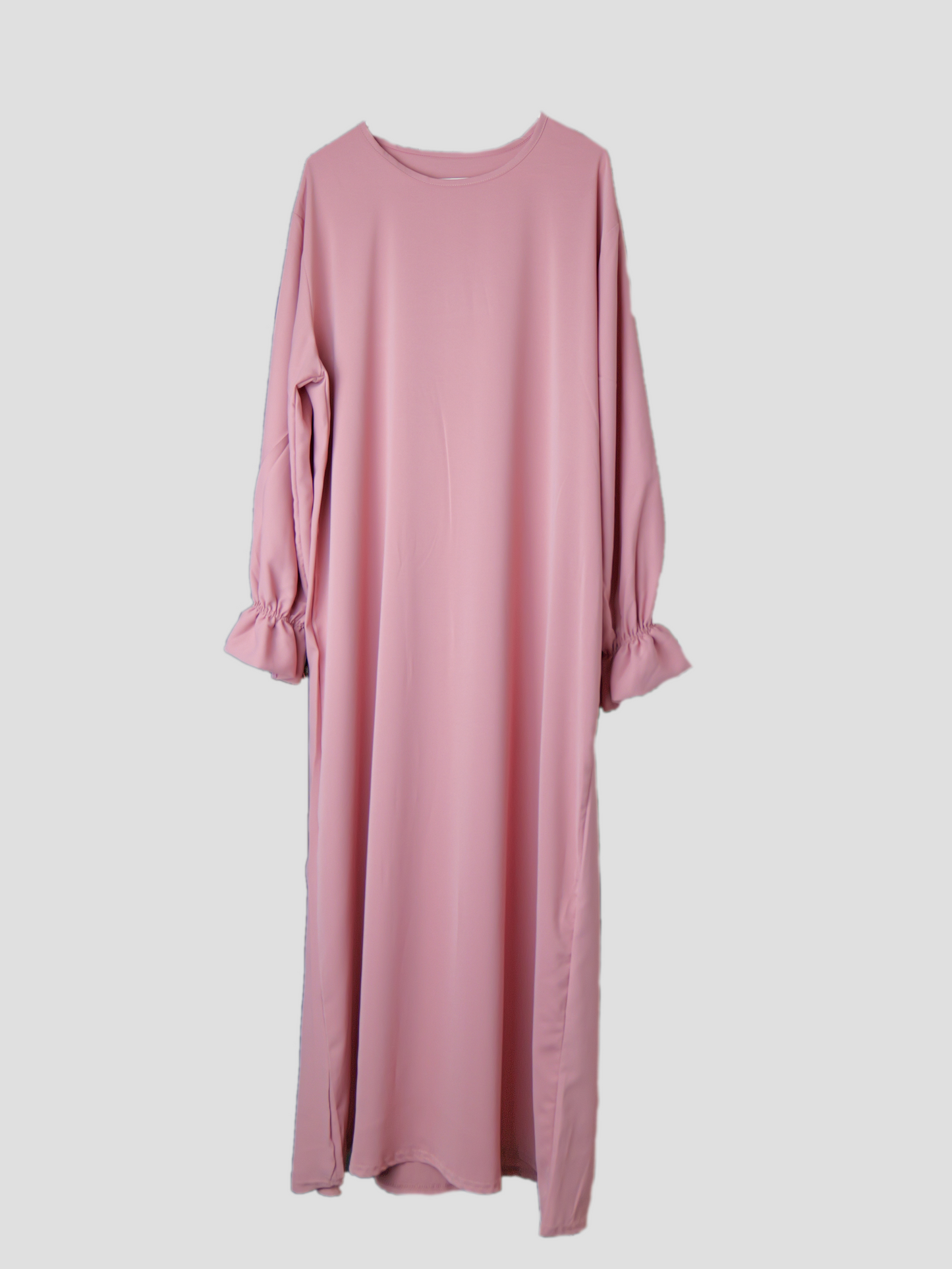 Frauen Abaya mit Rüschenärmeln in Rosa