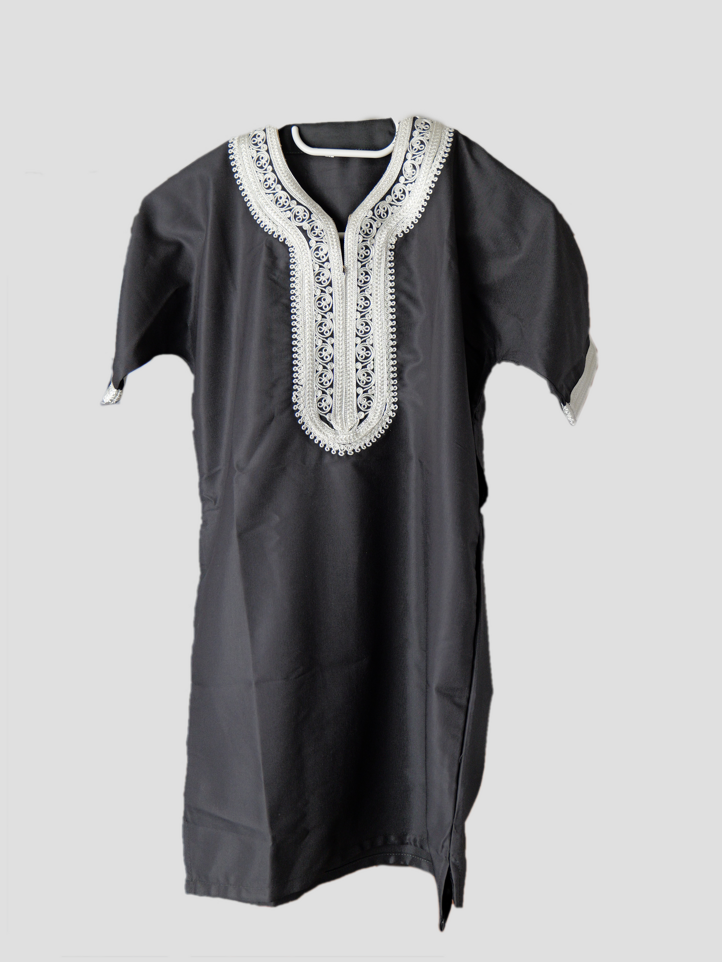Kinder Abaya Schwarz-Weiß