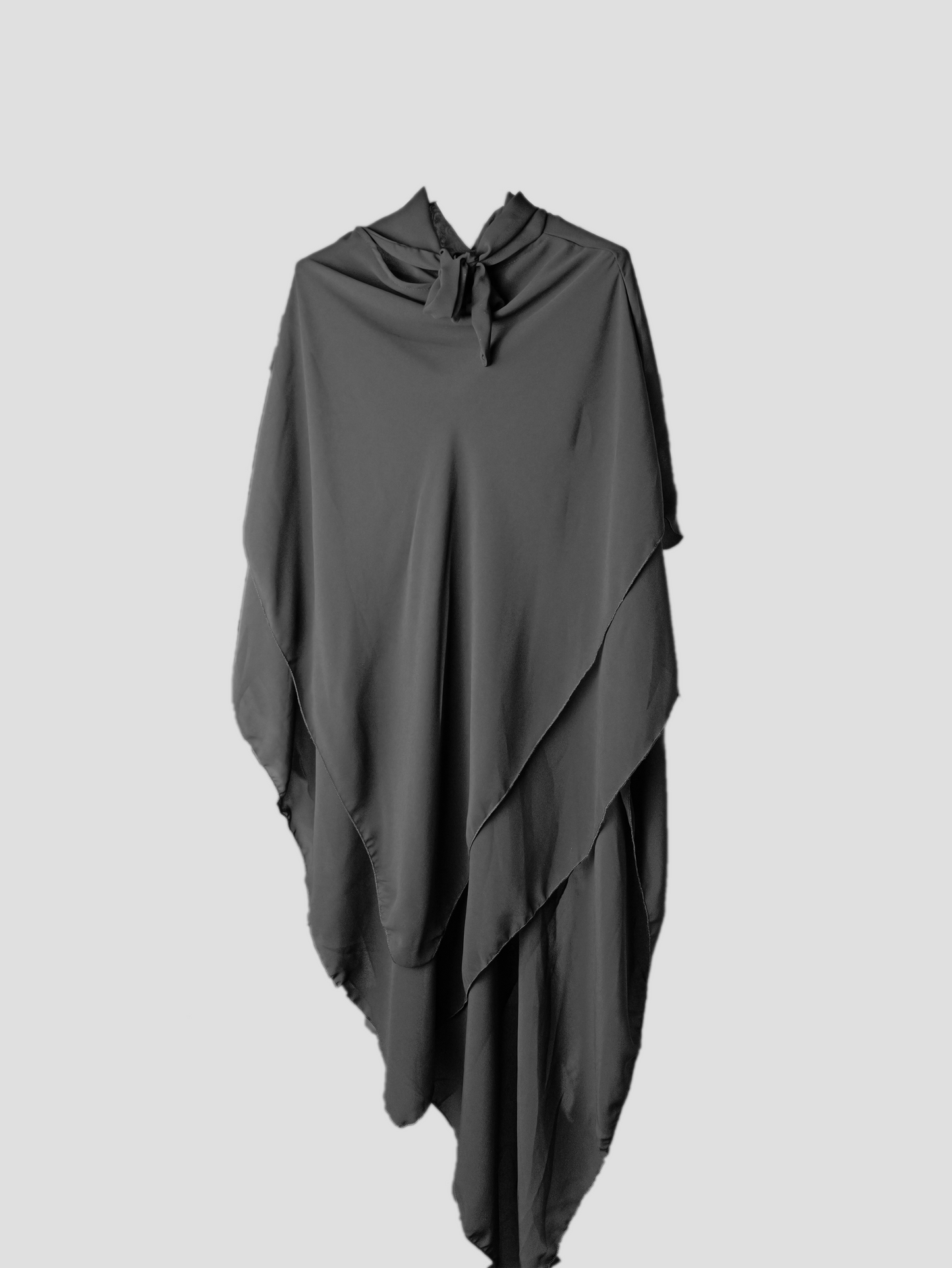 Khimar zweilagig in Schwarz