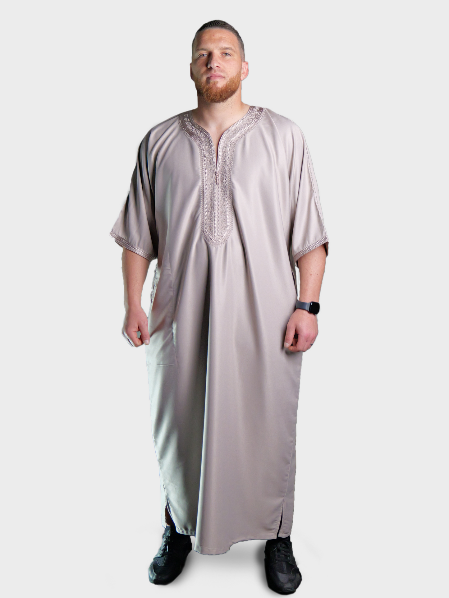 Männer Abaya Taupe-Taupe