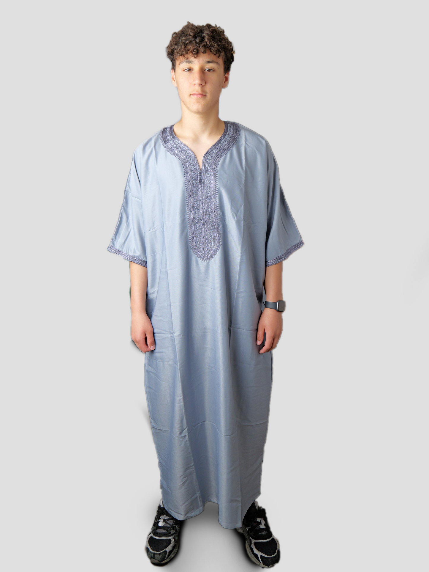 Männer Abaya Grau-Grau