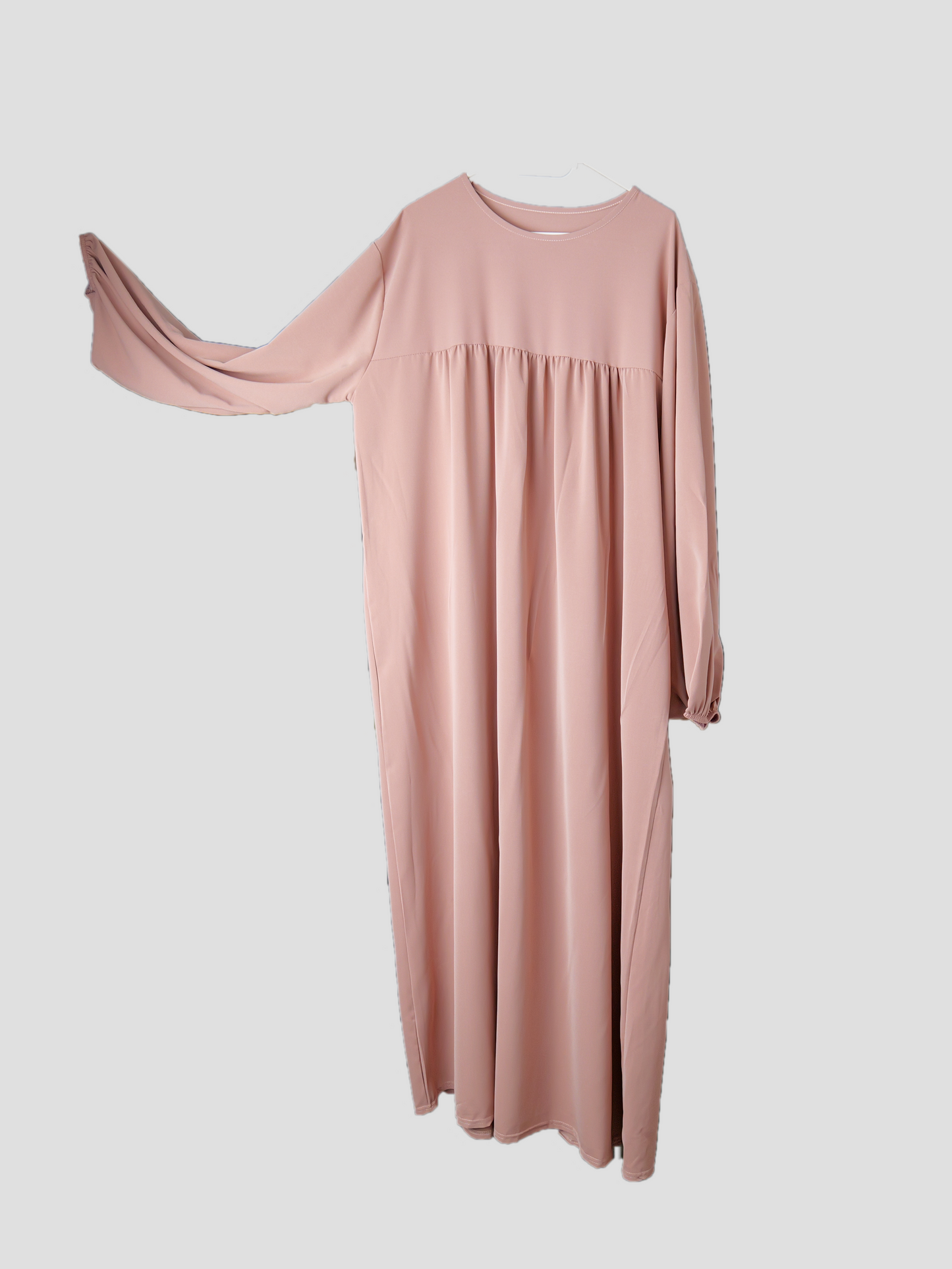 Frauen Abaya mit Ballonärmeln in Rosa