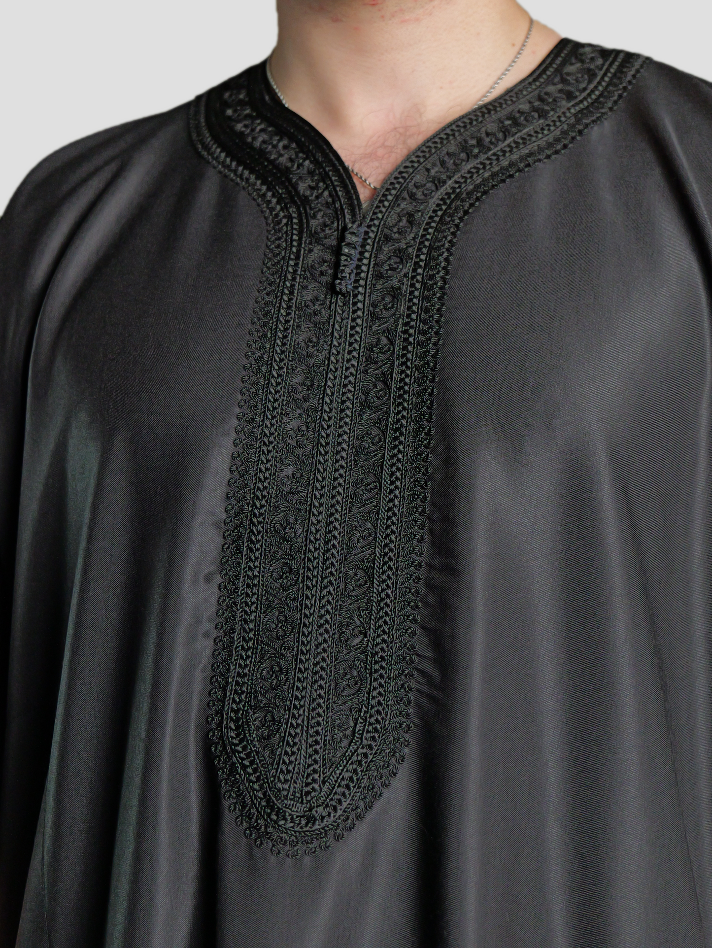 Männer Abaya Schwarz-Schwarz