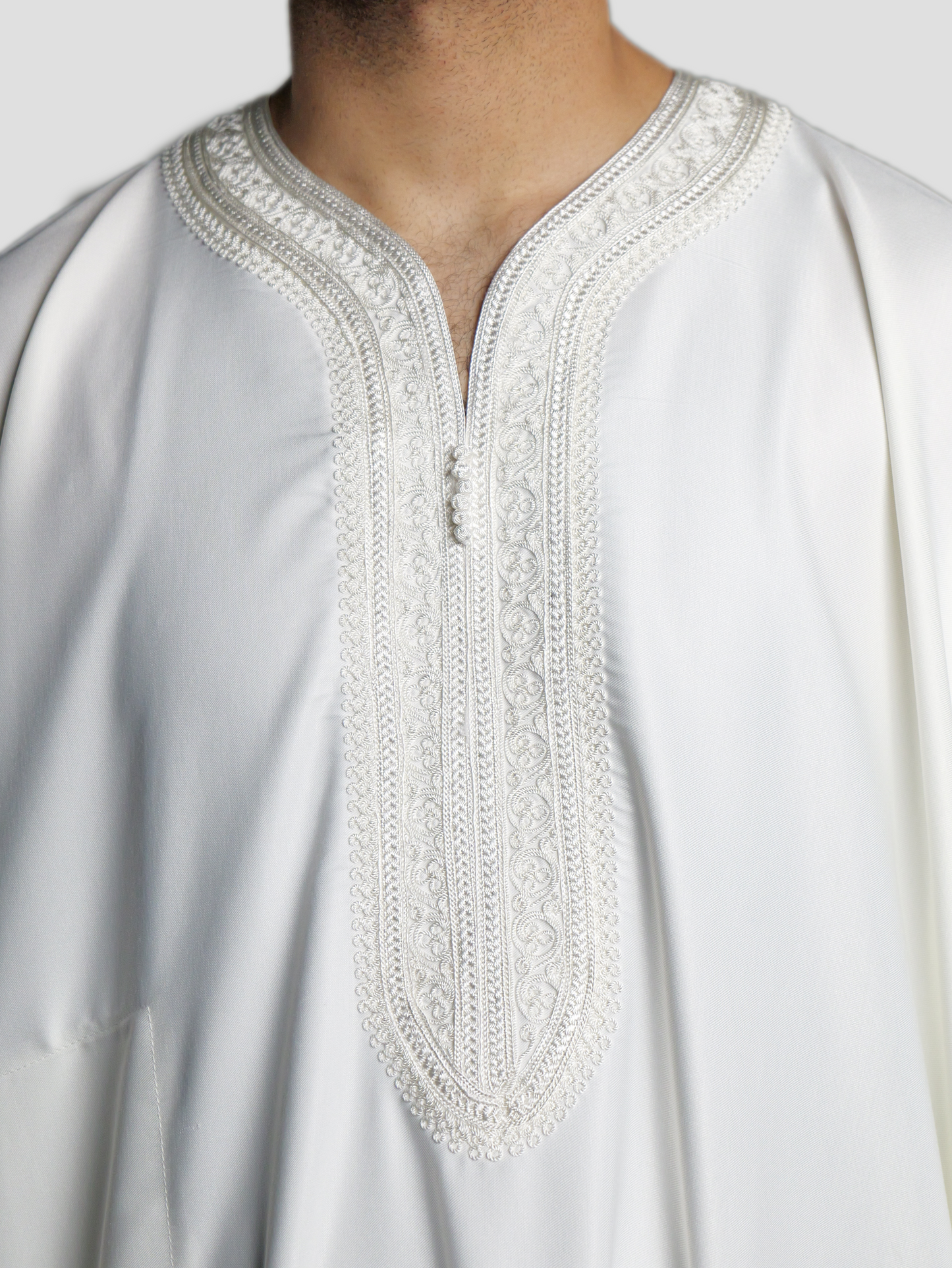 Männer Abaya Weiß-Weiß